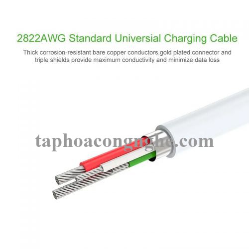 Ugreen 30507 0.5M màu hồng Bộ chuyển đổi USB 2.0 sang USB-C US188 30030507